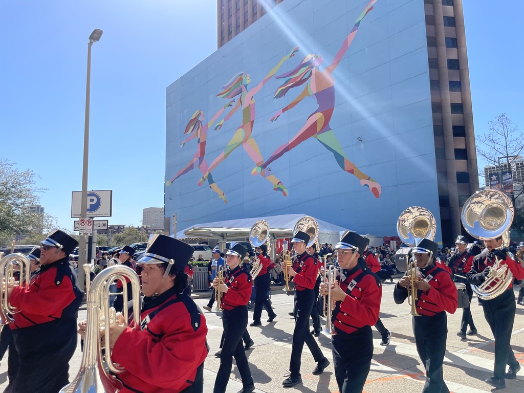 Waltrip Ram Band performs in Downtown Houston Texas