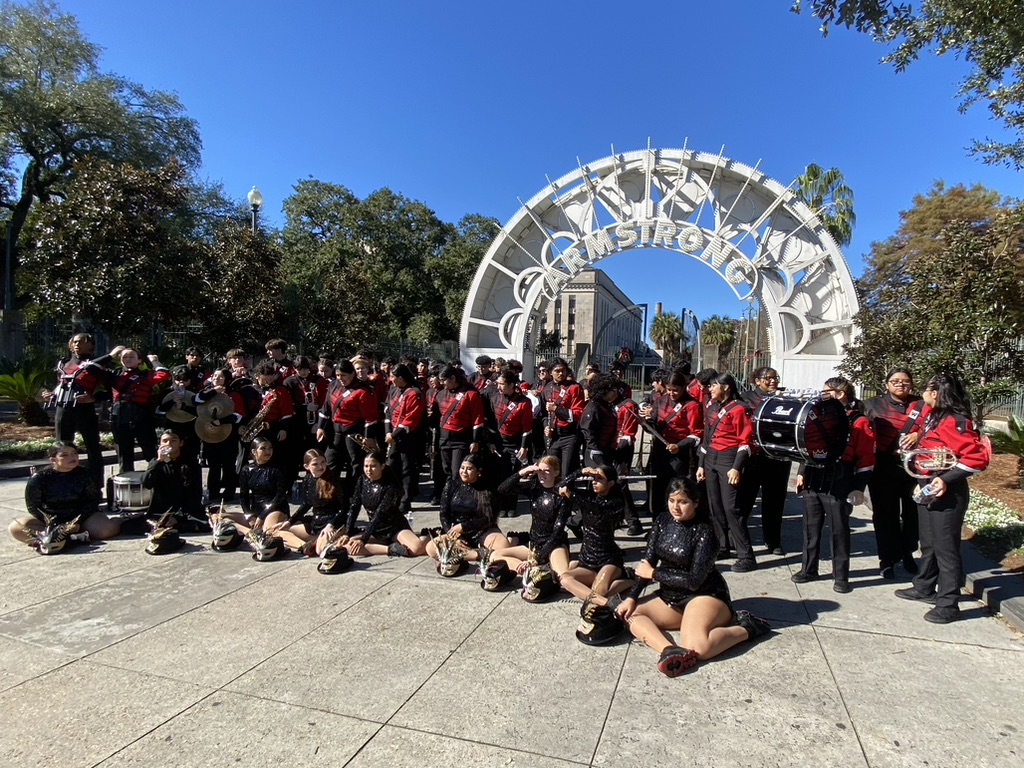 Waltrip Ram Band in New Orleans for the 2025 Sugar Bowl Parade